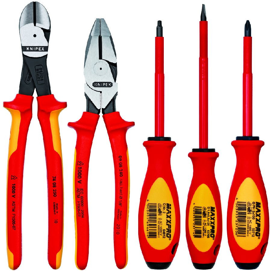 KNIPEX 989822US 5 piece Insulated Tool Set - 1000v | FastoolNow.com