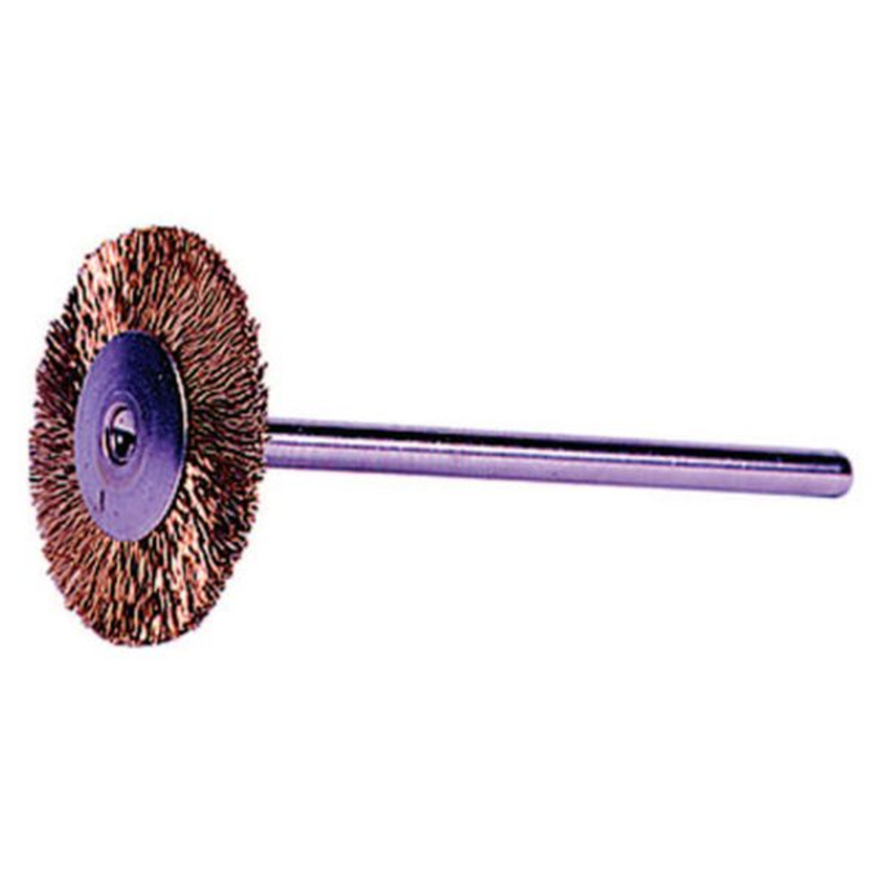 WEILER 26144 Miniature Stem-Mounted Wheel Brush 3/4 0.005 Brass Wire  37000RPM