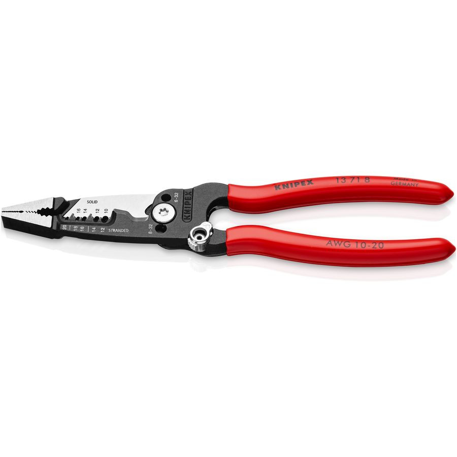 KNIPEX 13718 Forged Wire Strippers - Non-Slip Plastic Coated