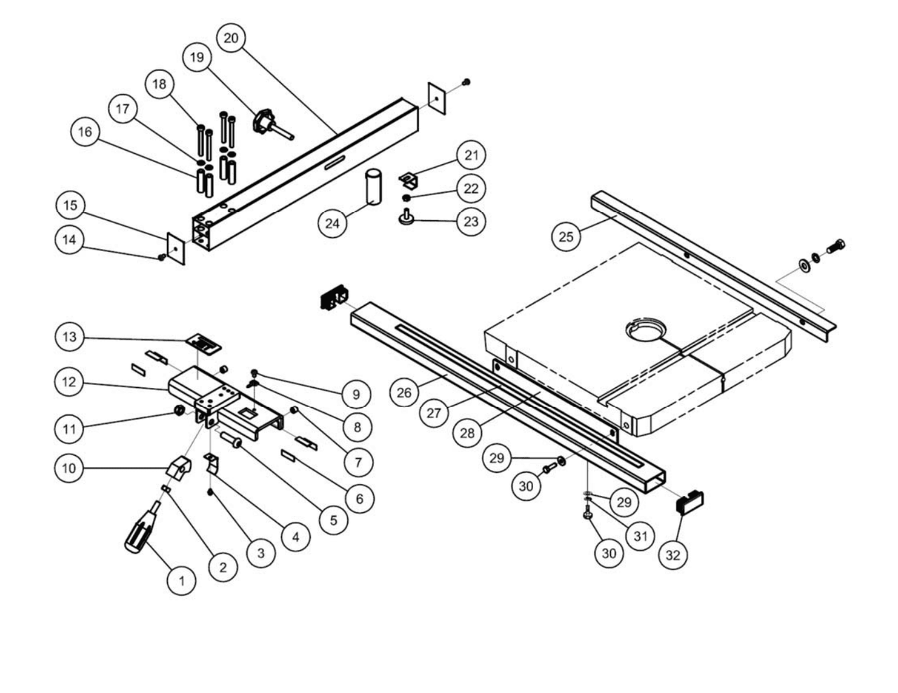 JET 5782172 Rip Fence Assembly for JET 14" Bandsaw