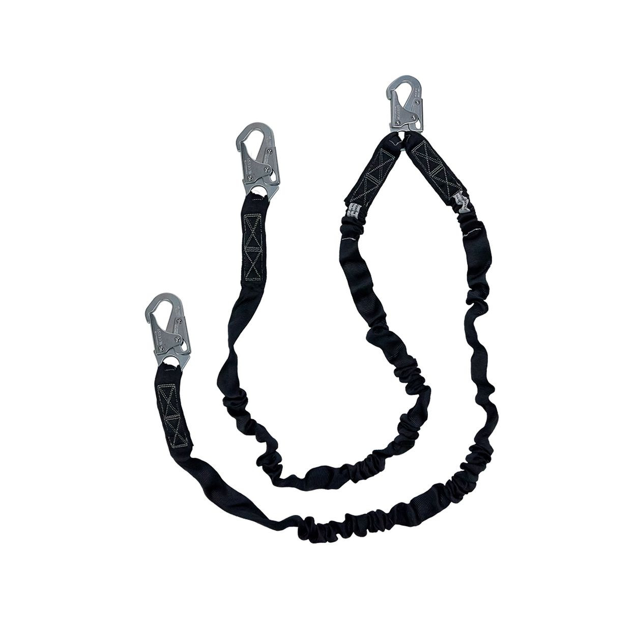 JAL ブラック ストラップ 約12cm x 7cm SafeWaze FS88581 6' Streamline Low-Profile Energy Absorbing
