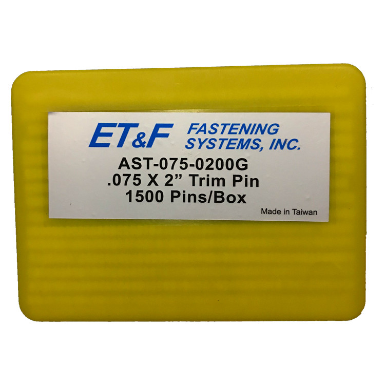 ET&F Fastening AST0750200G TrimFast Finish Pins .075 x 2", 1500 ct