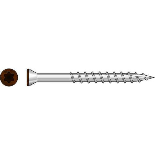 Simpson Strong-Tie T07225FT70RD01 - #7 x 2-1/4" 316SS Trim Screw T15 17Pt 70ct Rd01