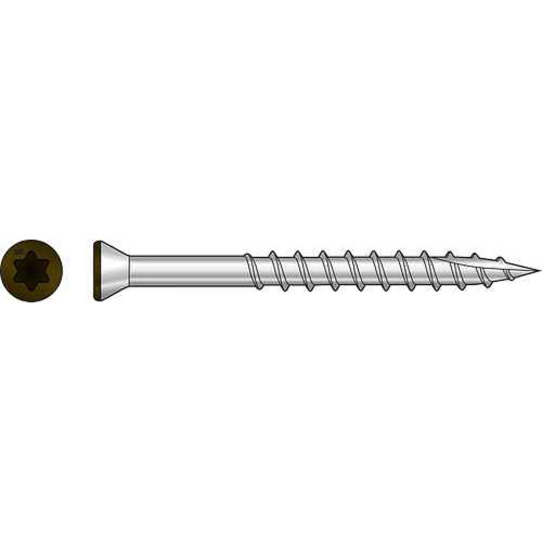 Simpson Strong-Tie T07225FT70BR01 - #7 x 2-1/4" 316SS Trim Screw T-15 17Pt 70ct BR01