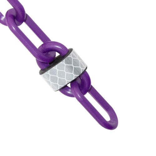 Mr. Chain 52023-100 2" x 100' Reflective Plastic Chain - Purple