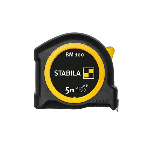 STABILA 30816 - BM100 - 5 Meter/16ft cm+inch Heavy Duty Tape Measure