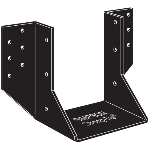 Simpson Strong-Tie OHU46-SDS3 - Black Ornamental Joist Hanger for 4x6 w/ SDS Screws