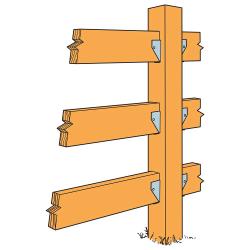 Simpson StrongTie FBR24Z ZMAX Galvanized Fence Bracket for 2x4