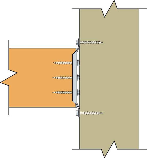 Simpson StrongTie FBFZ ZMAX Galvanized Flat Rail Fence Bracket for