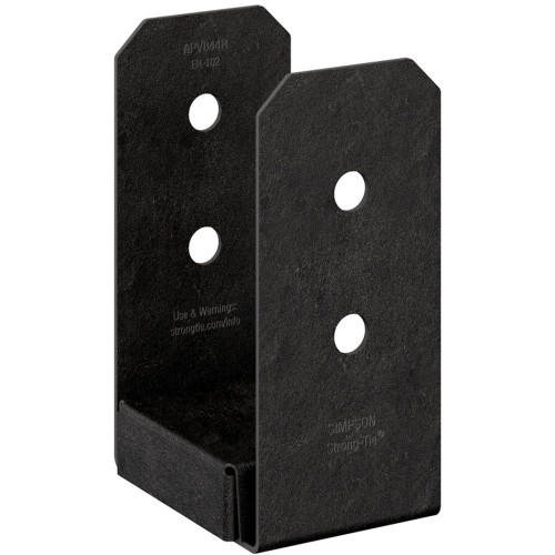 Simpson Strong-Tie APVB44R - Outdoor Accents Avant Collection ZMAX, Black Post Base for 4x4 Rough