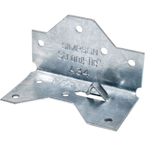 Simpson Strong-Tie A34Z - 1-7/16" x 2-1/2" ZMAX Galvanized Framing Angle