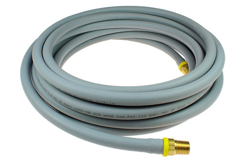 Coilhose Pneumatics L14R050N Lock-On Hose, 1/4" ID x 50', 1/4" MPT