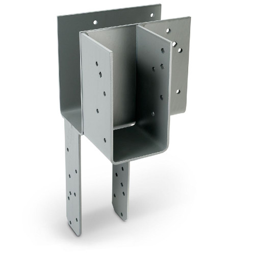 Simpson Strong-Tie ECCLRQ464HDG - L-Shape End Column Cap for 4x Beams, 6x Post w/ SDS Screws, Skewed Right