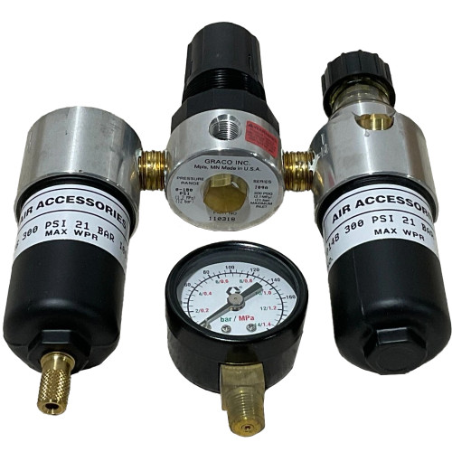 GRACO 110149 – Air Line Filter / Regulator / Lubricator, 1/4" NPT(F), 300 PSI