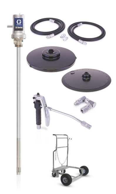 GRACO 24J055 - LD Series 50:1 400 lb Grease Cart Mounted Pump Package - BSPP
