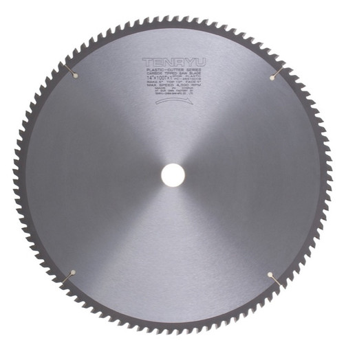 Tenryu PC-355100CB 14" Plastic Cutter Saw Blade 100T 1" Arbor