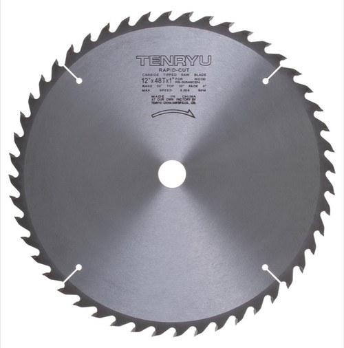 Tenryu RS-30548CBN 12" Rapid-Cut Industrial Saw Blade 48T 1" Arbor