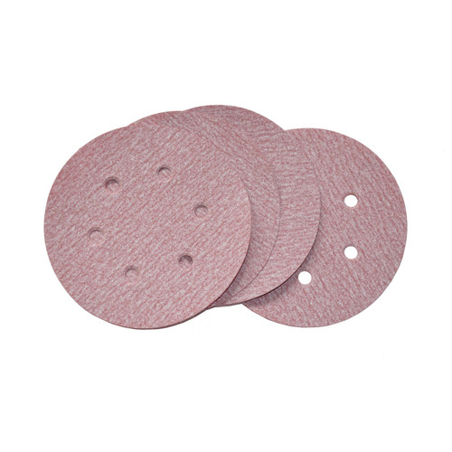 ALFA VDAR66000 - 6" x 0 600G Hook & Loop Paper Disc Red Aluminum Oxide