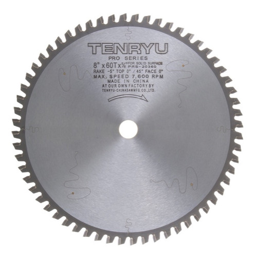 Tenryu PRS-20360 8" Corian Solid Surface Panel Saw Blade 60T 5/8 Arbor