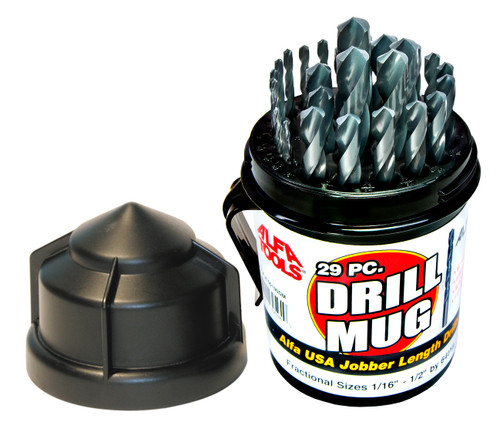 ALFA J150190DM - 29pc Black.Us Jobber Drill Mug Set