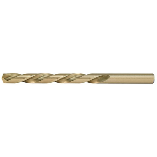 ALFA JDLCO93118 - 21/64" Left Hand Spiral Cobalt M42 Jobber Drill, 135° Point, Straw Gold