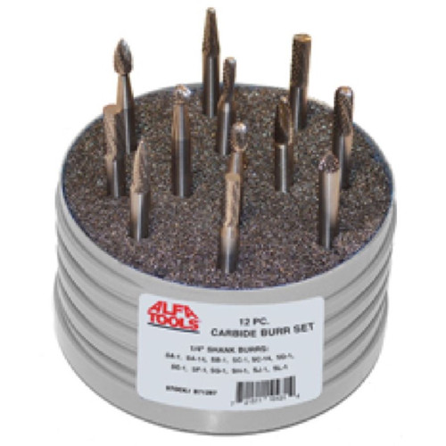 ALFA B71287 - 12pc Carbide Burr Set Single Cut