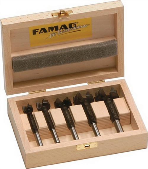 ALFA FBM63605 - FAMAG 5pc 1663 TCT Bormax3 Forstner Bit Set in Wooden Case 5/8"-1-3/8" (1663.605)