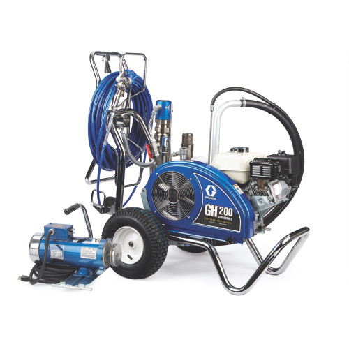 GRACO 24W926 - GH 200 Convertible Standard Series Gas Hydraulic Airless Sprayer w/ Electric Motor Kit