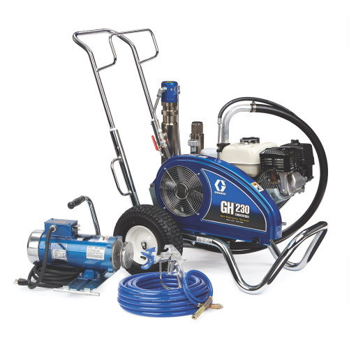 GRACO 24W930 - GH 230 Convertible Standard Series Gas Hydraulic Airless Sprayer w/ Electric Motor Kit
