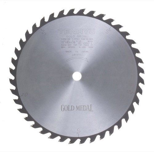 Tenryu GM-25540-2 10" Gold Medal Woodworking Blade 40T 5/8" Arbor