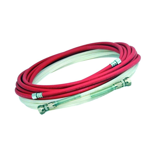 GRACO 233499 - Air/Fluid Hose Set, 25 ft, SS Couplings, 3/8 NPSM(F) Fluid, 1/4 NPSM(F) Air, fits AirPro Spray Guns
