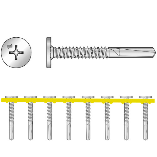 Simpson Strong-Tie SSPCSD214T1414 - #14 x 2-1/4" Pancake Head SD 410SS 500ct