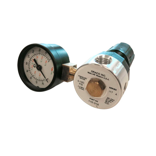 GRACO 110147 - Zinc Air Pressure Regulator w/ Gauge, 1/4" NPT, 0-125 PSI