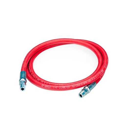 GRACO 109125 - 1/4" x 6 ft (1/4" x 1/4" End Fittings) 180 PSI Air/Water Hose, 1/4" NPT (M)