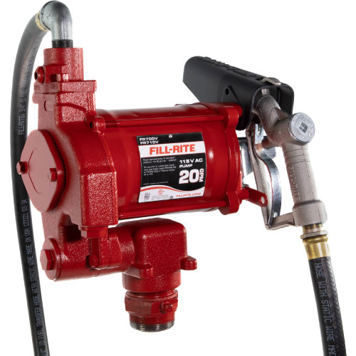 FILL-RITE FR700V - 115V 20 GPM Fuel Transfer Pump w/ Nozzle