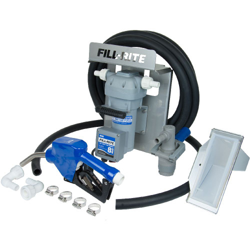 FILL-RITE DF012CAN520-RP - 12V DEF Transfer Pump, IBC Tote Bracket w/ Nozzle & Coupler