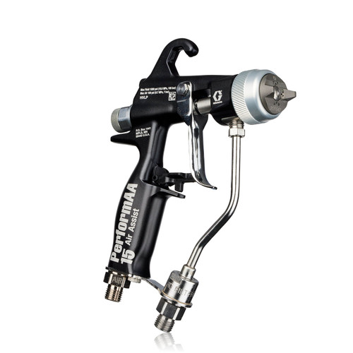 GRACO 26B504 - PerformAA 1500 Air Assist Gun w/ Gen Finish air cap, plastic seat & St Steel ball, 1500 PSI