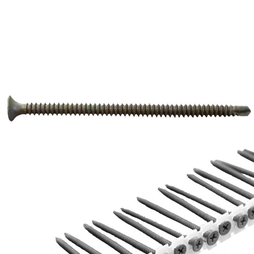 TRUFAST FSD08C-2500 - 2-1/2" Collated Grip-Deck Self-Drilling Screws for Steel Studs (1000ct)