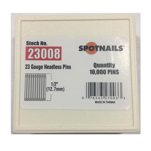 Spotnails 23008 - 23 Gauge 1/2" Headless Pins, 10,000ct