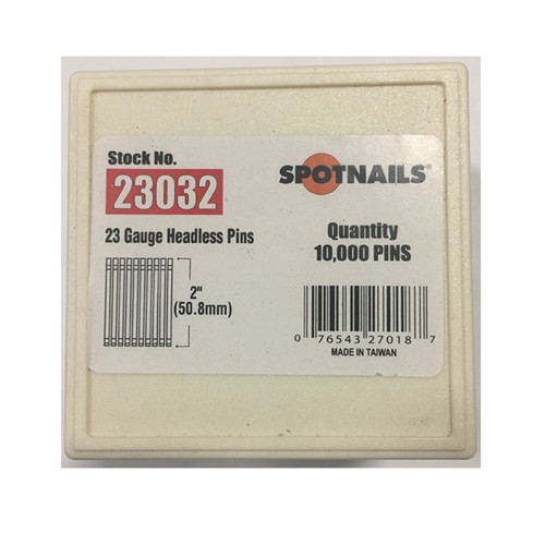 Spotnails 23032 - 23 Gauge 2" Headless Pins, 10,000ct