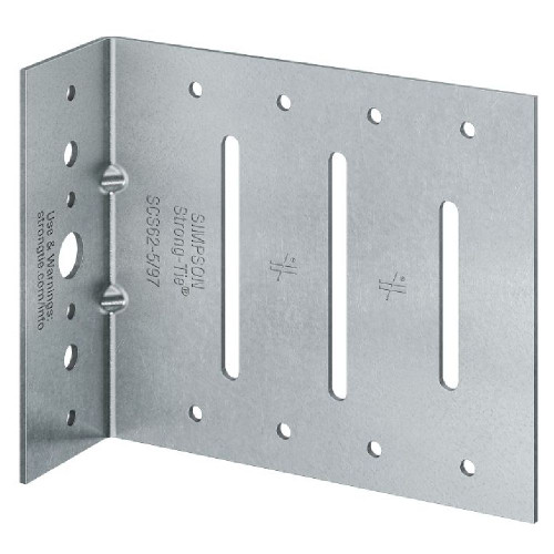 Simpson Strong-Tie SCS62-5/68-KT25 - 2" x 6" x 5" 14-Gauge Seismic Bypass Framing Slide Clip w/ Screws 25ct