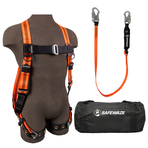 Safewaze 019-3034 V-Line Bag Combo: FS99185-E Harness, FS88560-E Lanyard, FS8125 Bag