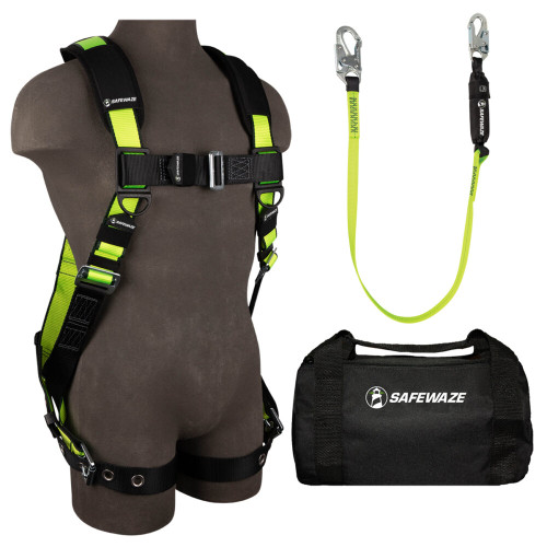 Safewaze FS141-2X PRO Bag Combo: FS185-2X Harness, FS560 Lanyard, FS8150 Bag