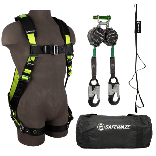 Safewaze 018-3004 PRO Bag Kit: FS185-L/XL Harness, 018-5025 SRL, FS902 Trauma, FS8150 Bag