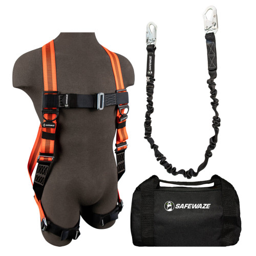 Safewaze 020-3129 V-Line Bag Combo: FS99280-E Harness, FS88580 Lanyard, FS8150 Bag