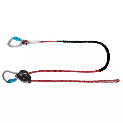 Safewaze 021-2065 6.5' Rope Positioning Assembly: Rope Adjuster, Alu Carabiners