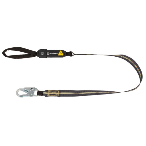 Safewaze 020-2046 Arc Flash 6' Energy Absorbing Lanyard: Aramid, Snap Hook, Soft Loop