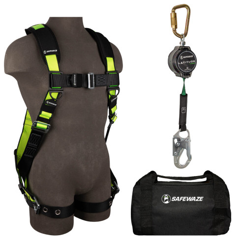 Safewaze 019-3007 PRO Bag Combo: FS185-L/XL Harness, 018-5004 SRL, FS8150 Bag