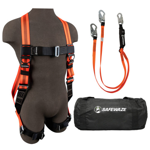 Safewaze 019-3035 V-Line Bag Combo: FS99280-E Harness, FS88561-E Lanyard, FS8125 Bag