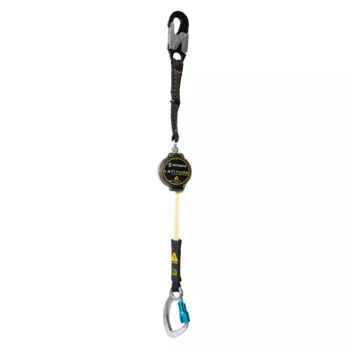 Safewaze 022-5309 Latitude Pro Arc Flash 7' Single Web SRL-P: 13" Aramid Ext. w/Alu Snap Hook, Alu Captive Eye Carabiner